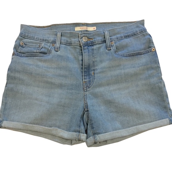 NWOT 🌺 Levi's Light Wash Mid Rise Shorts | 28 - Picture 2 of 12